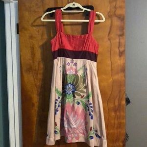 Anthropologie silk sun dress